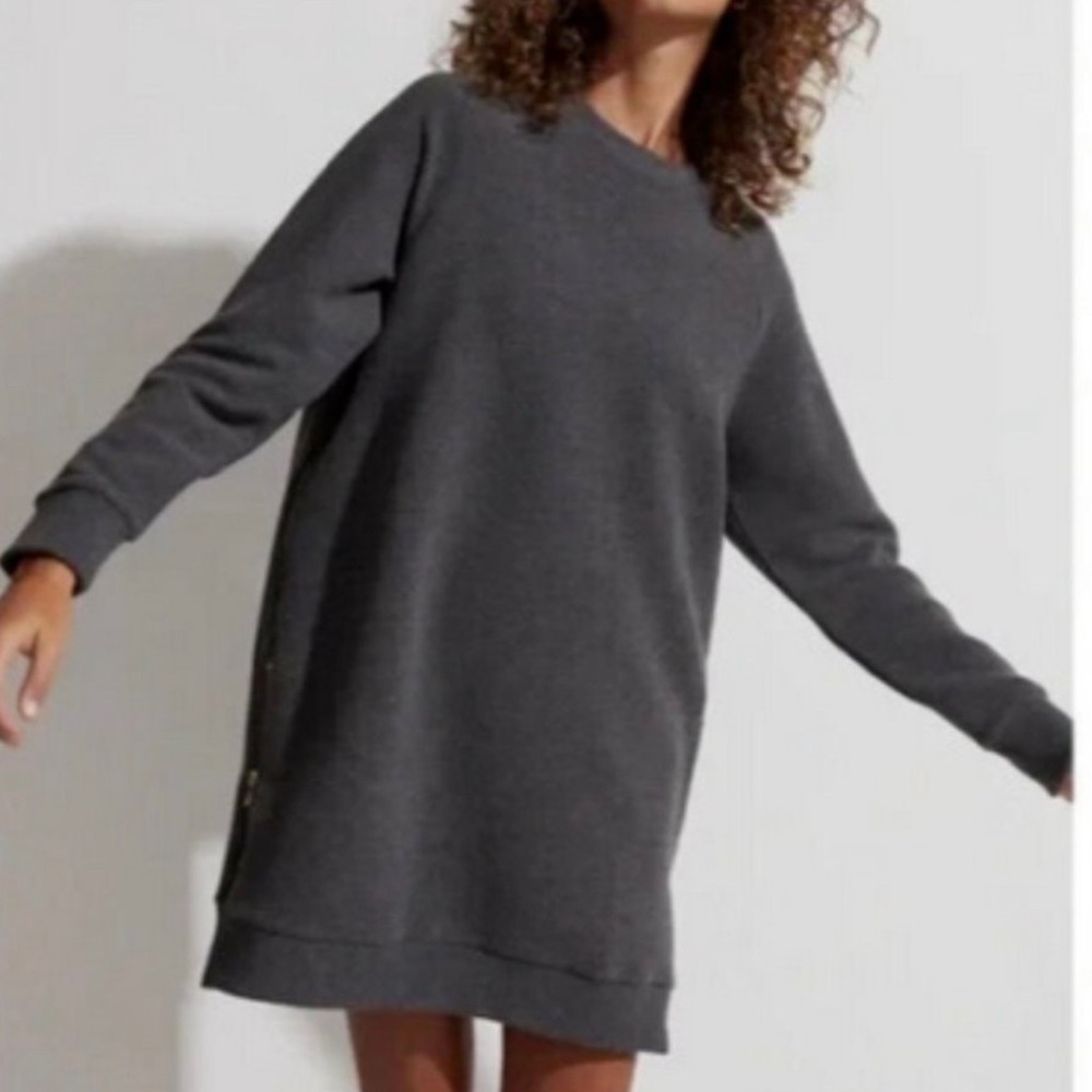 Varley Albret gray ribbed sweater dress small - Picture 2 of 11
